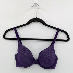 Victoria's Secret Bra Women's 32C Purple Heather Uplift Semi Demi
